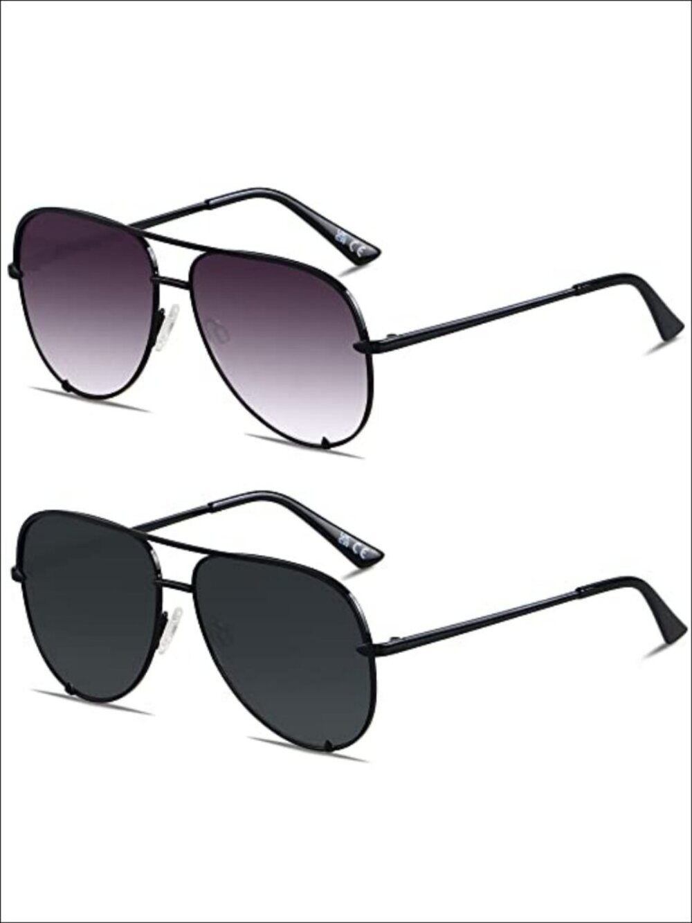 Oversized Aviator Sunglasses UV400 Metal Full Frame Unisex